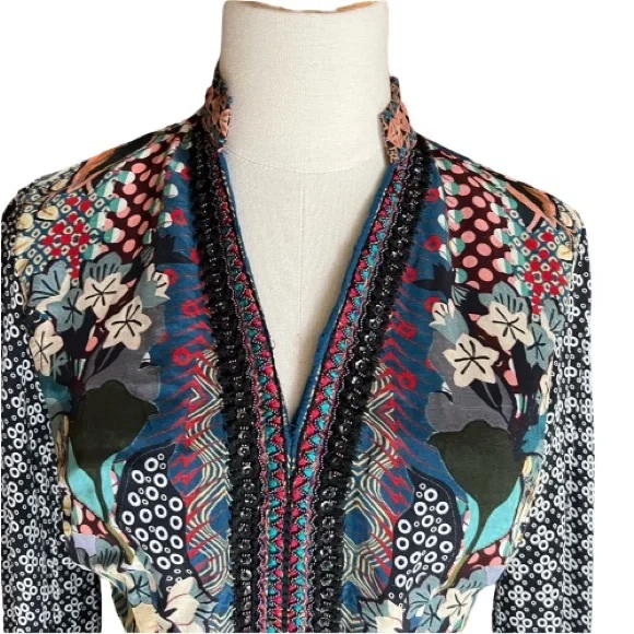 Anthropologie Bhanuni by Jyoti Onyx Top - Size - Picture 5 of 8